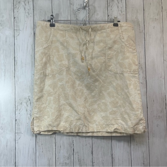 Columbia Linen/Cotton Blend Drawstring Skirt Medium - Picture 1 of 7